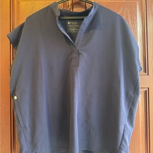 Figs Navy Blue Scrub Top